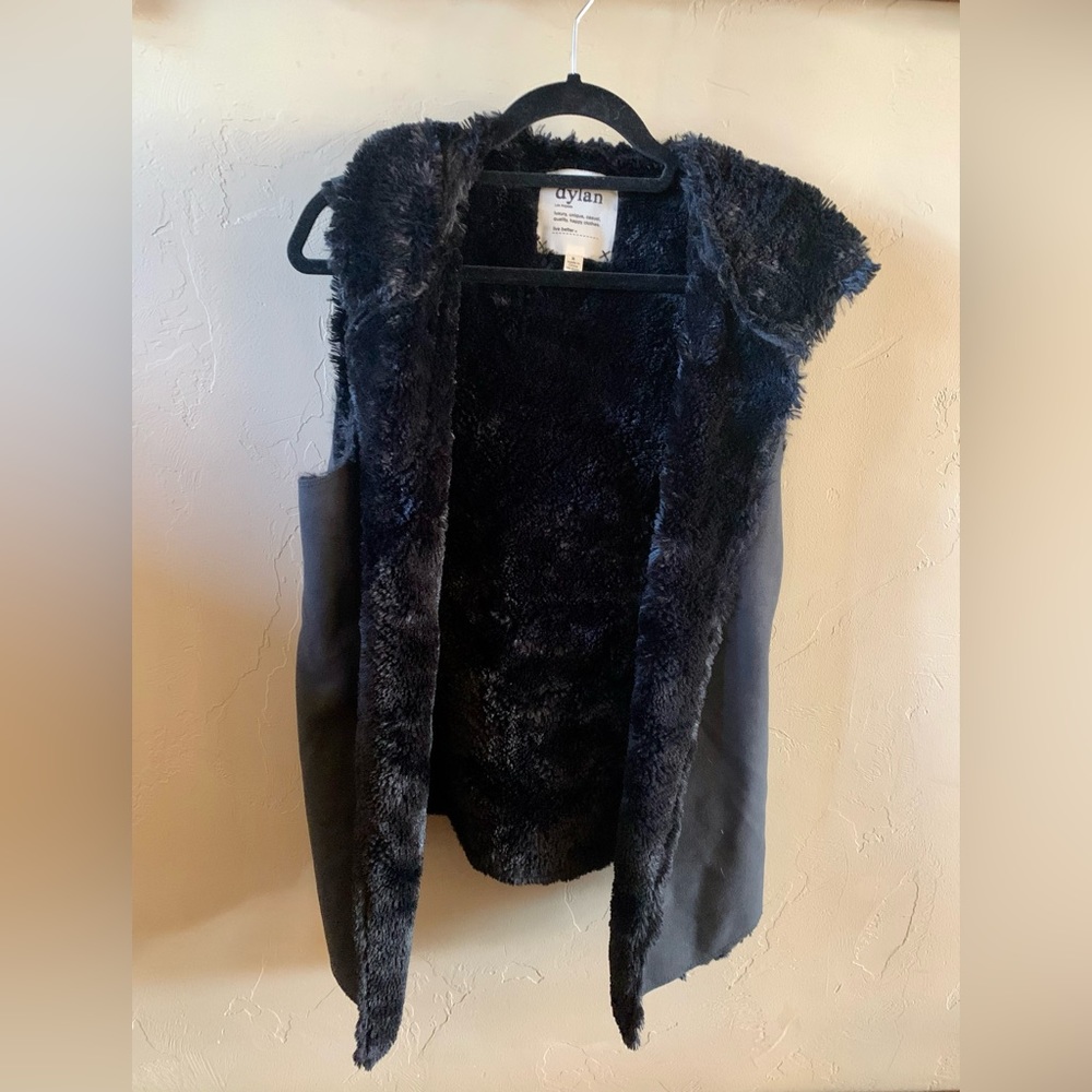 Dylan- Luxury Faux Fur + Faux Shearling Lined Vest with Hood